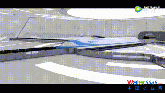 ▲“高速飛行列車”轉(zhuǎn)向調(diào)度示意動(dòng)畫